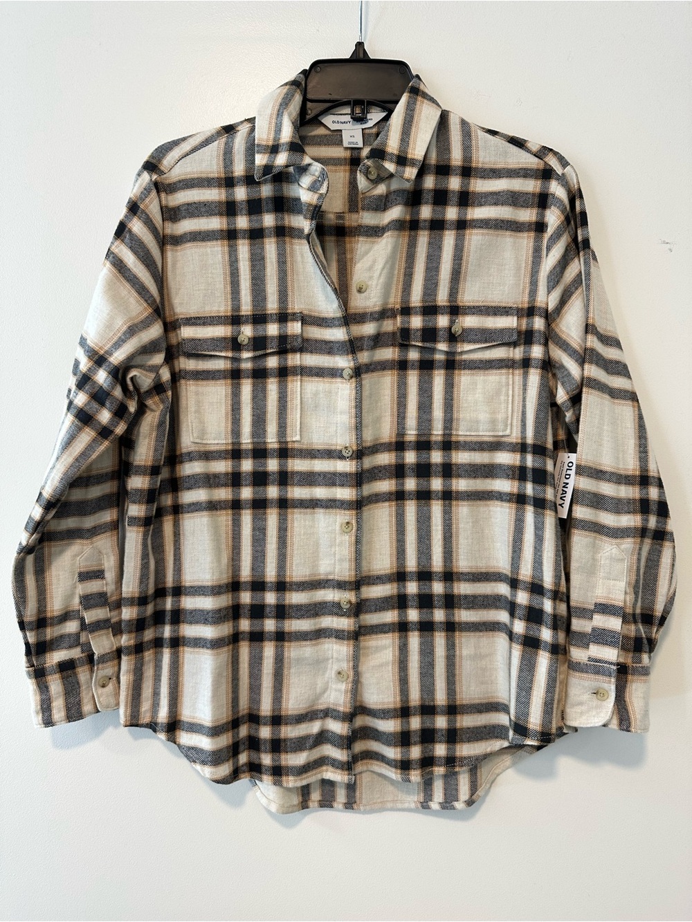 NWT Old Navy The Boyfriend Shirt Plaid Button-Down